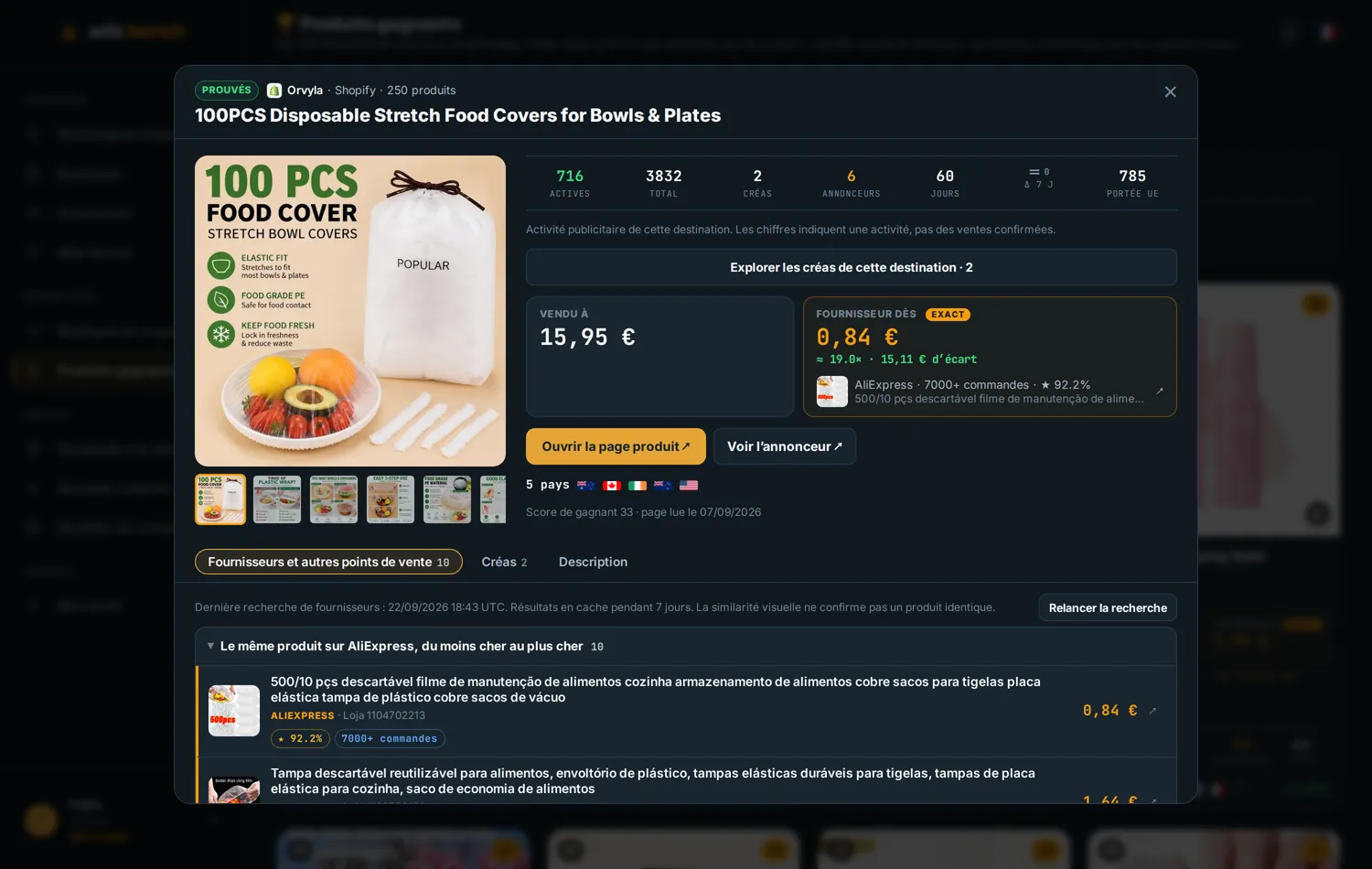 Prix de la boutique et du fournisseur sur la capture ; ce n’est pas un calcul de bénéfice