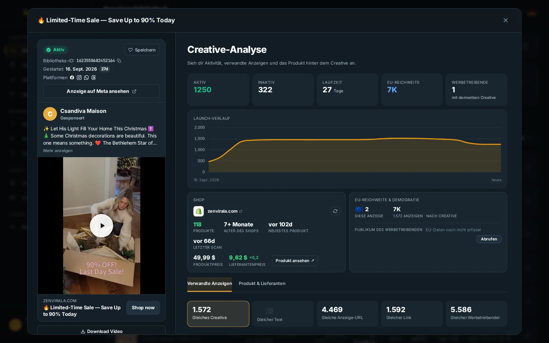 Anzeigen und Creatives analysieren — Ads Bench