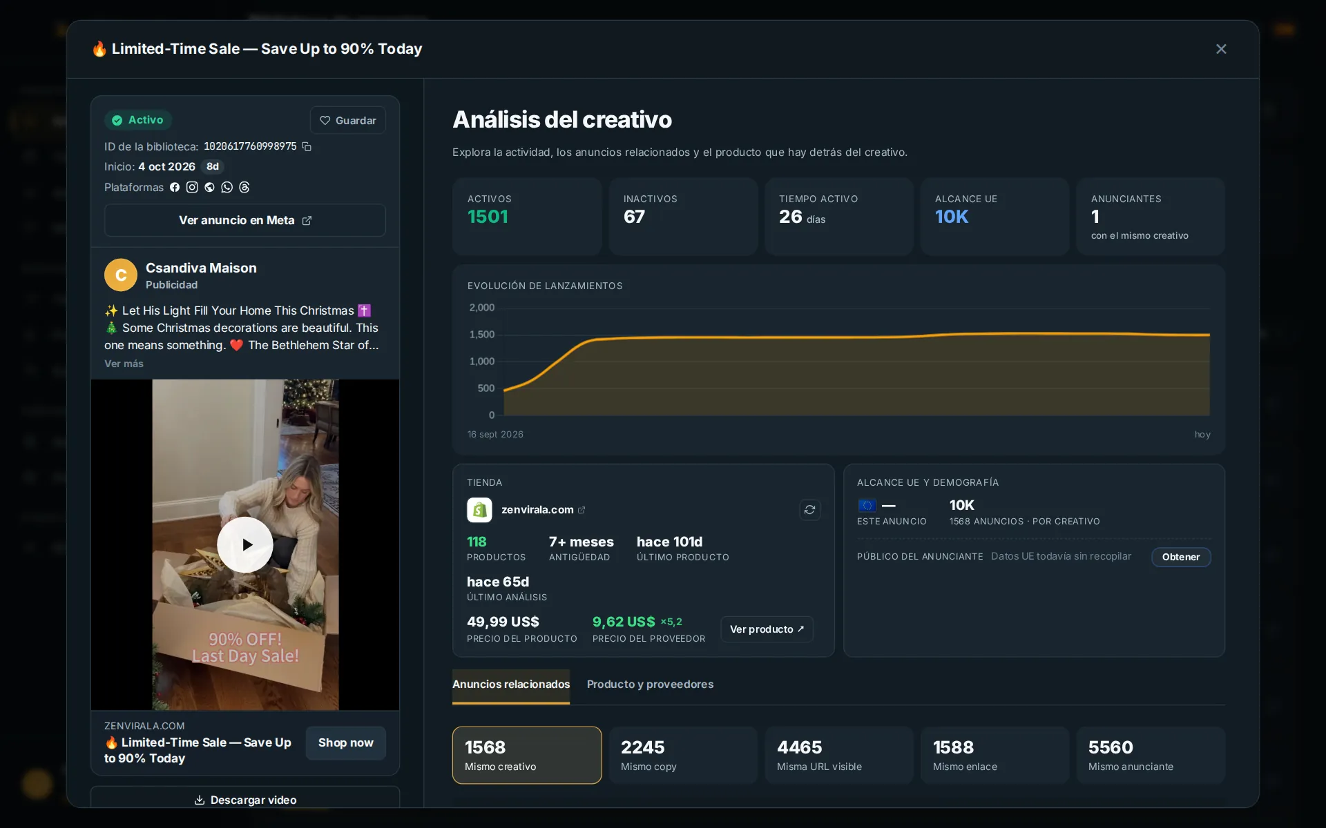 Analizar anuncios y creativos — Ads Bench