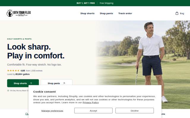 19th Tour Flex Golf storefront