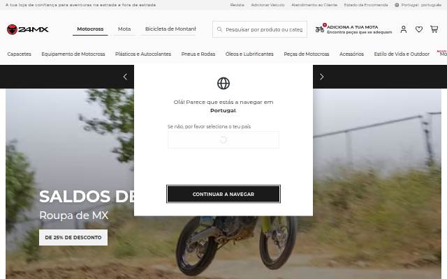 Equipamento, Peças e Acessórios Online de Motocross storefront