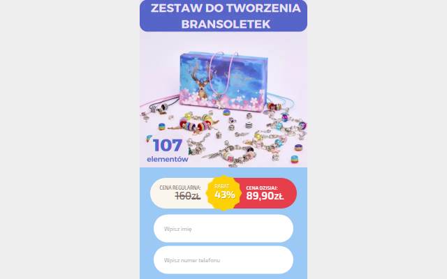 KREATYWNY ZESTAW DO TWORZENIA BRANSOLETEK storefront