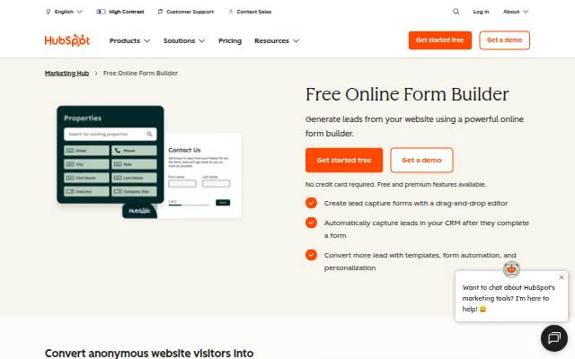 Escaparate de Free Online Form Builder