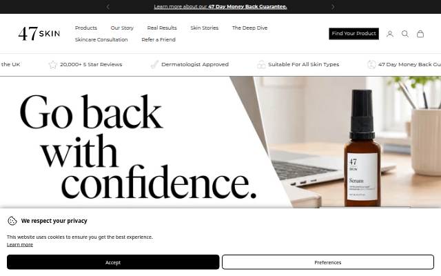 47 Skin storefront