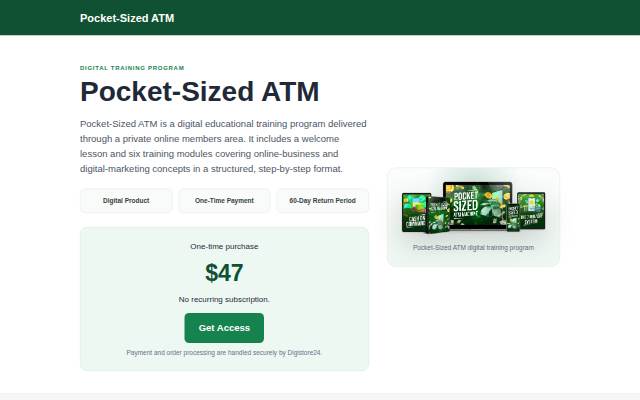 Pocket storefront