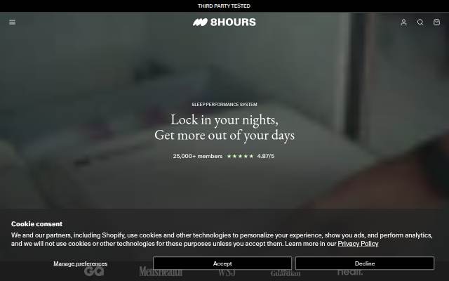 8hours storefront
