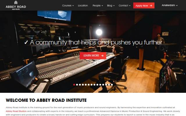 Abbey Road Institute Amsterdam storefront