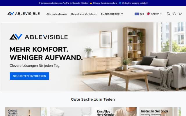 Ablevisible storefront