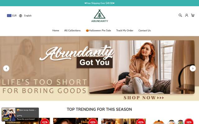 Abundanty storefront