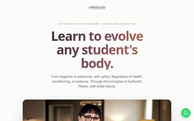 Startseite von Authentic Pilates — Program with Inelia Garcia