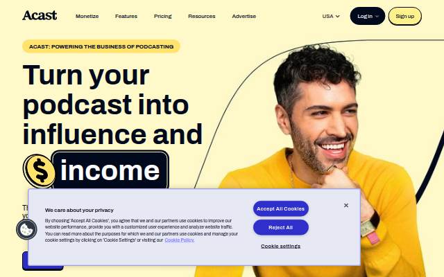 Acast: The Best Podcast Monetization Platform storefront