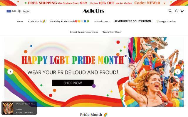 Acloths storefront
