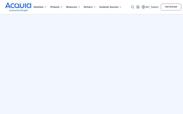 Startseite von Acquia