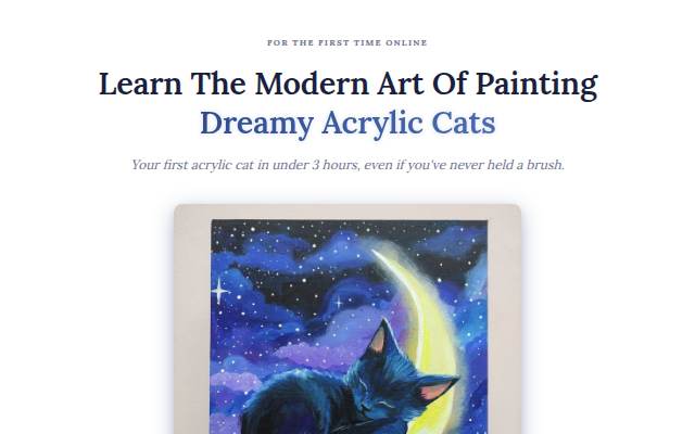 Learn The Modern Art Of Painting Dreamy Acrylic Cats storefront