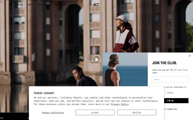 ACT Running storefront