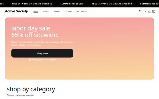 Active Society storefront