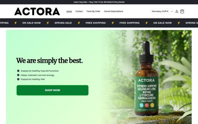 Actora storefront