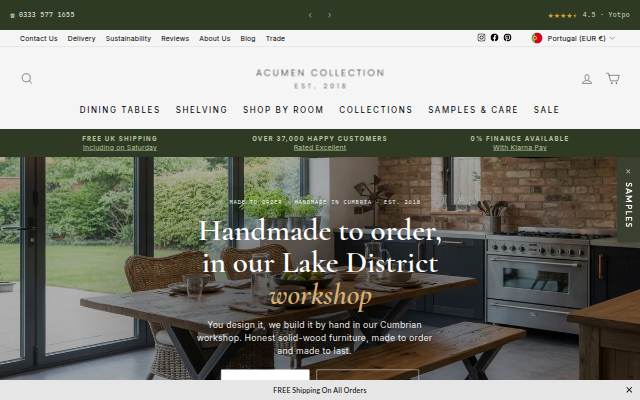 Acumen Collection storefront