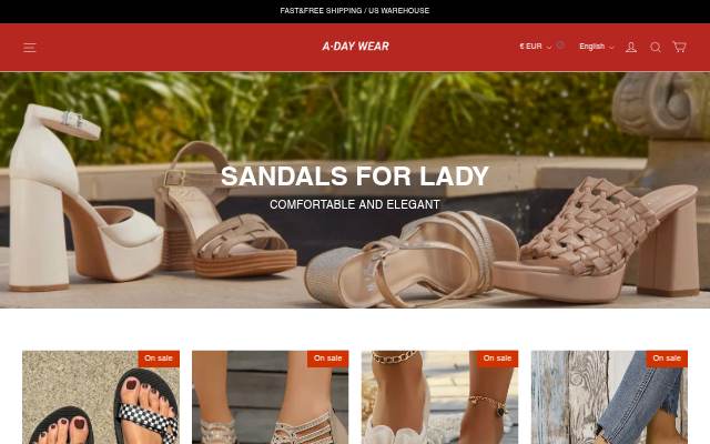 A DAY WEAR storefront