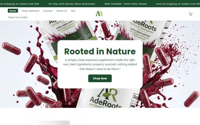Startseite von AdeRoots