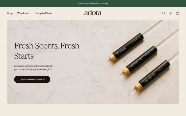 Adora UK storefront