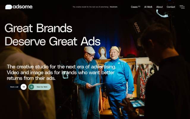 Startseite von Adsome Film — Performance Creative Studio