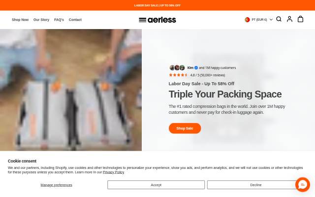 Aerless.com storefront