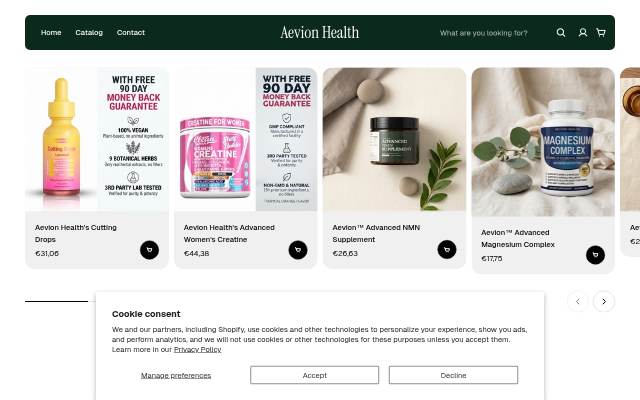 Aevion Health storefront