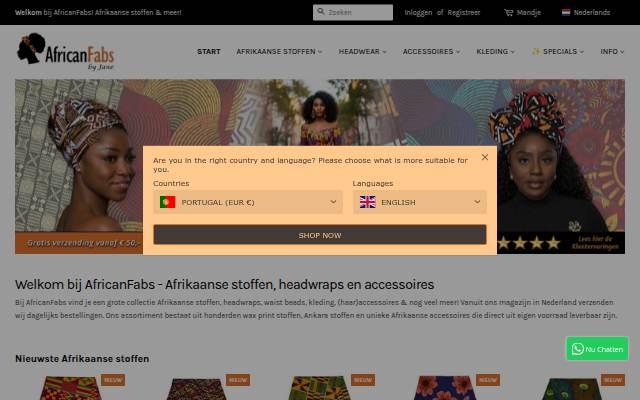 Startseite von AfricanFabs