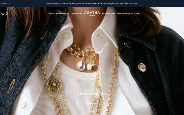 Startseite von Joyería online Agatha Paris • 50 años de historia