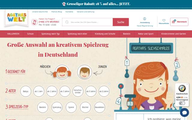 Startseite von Agatha's Welt
