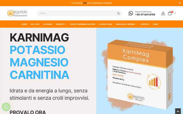 AgoLab Nutraceutica storefront