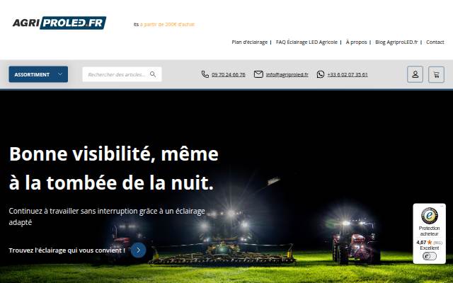 Startseite von Agriproled.fr