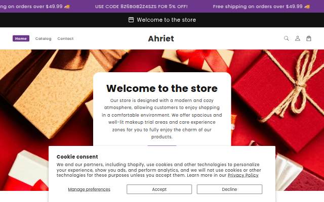 Ahriet storefront
