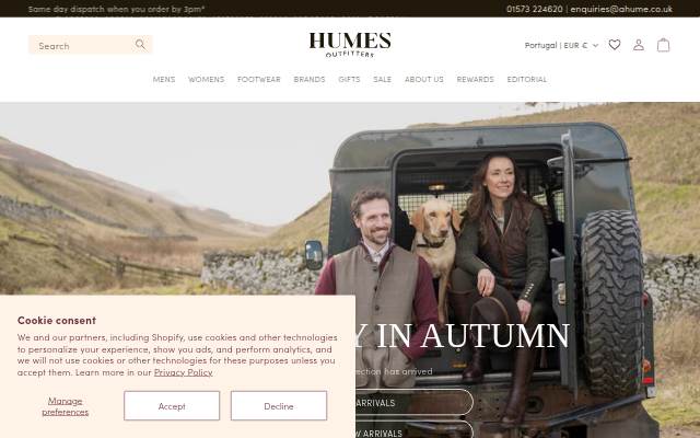 Humes Outfitters storefront