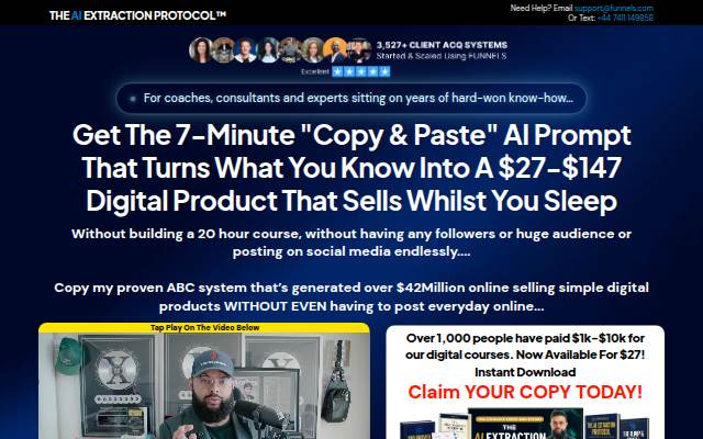 Startseite von AI Extraction Protocol™: Turn What You Know Into a Course