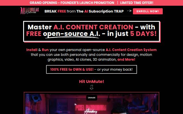 Startseite von The AI Jailbreak Masterclass