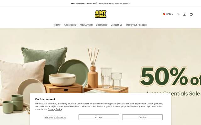 Aintimall storefront
