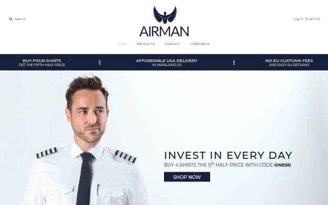 Airman Pilot Shirts storefront