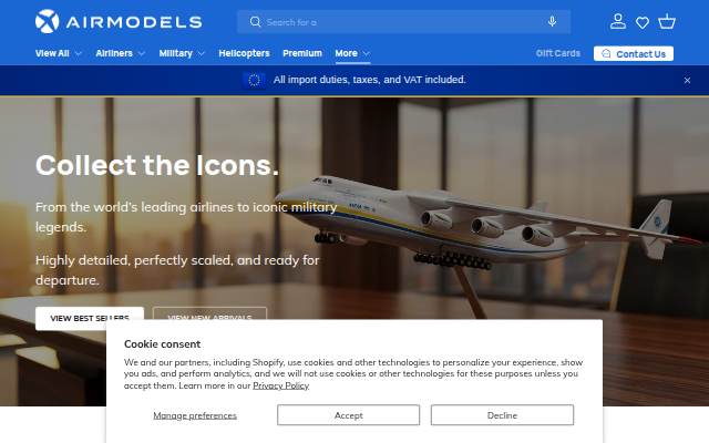 AirModels storefront