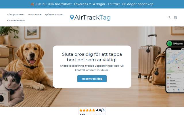 AirTrackTag storefront