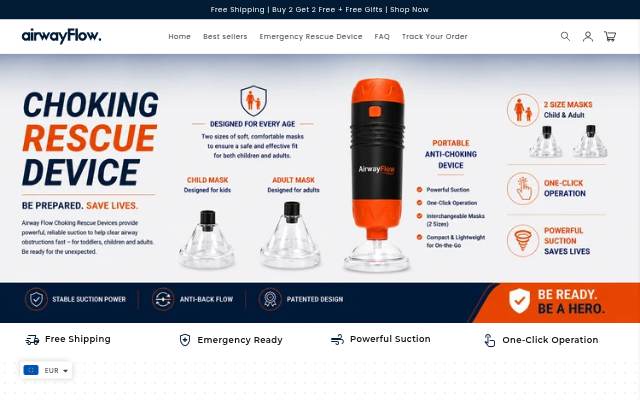 AirwayFlow | Home Safety &amp; Emergency Preparedness Tools storefront