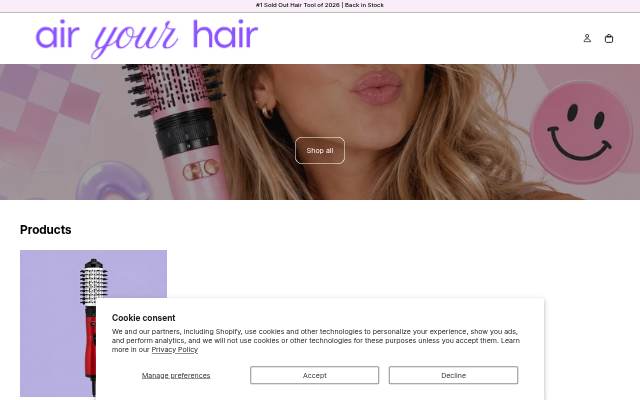 Airyourhair storefront