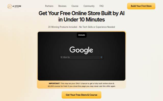 Free Store 10 Minutes storefront