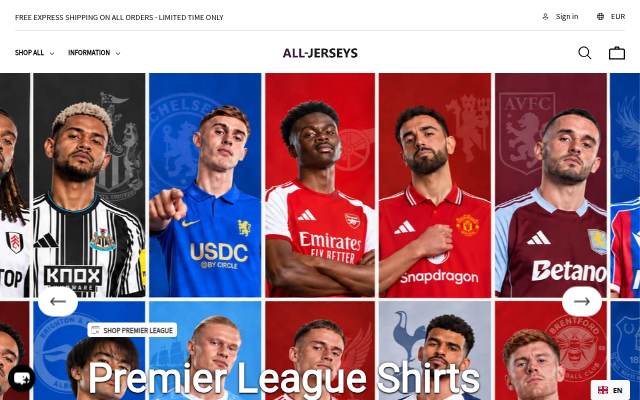 Startseite von All Jerseys