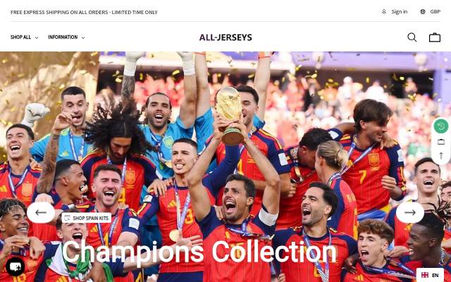 All Jerseys storefront