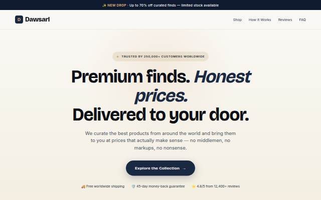 Dawsari — Curated Premium Finds at Unbeatable Prices storefront