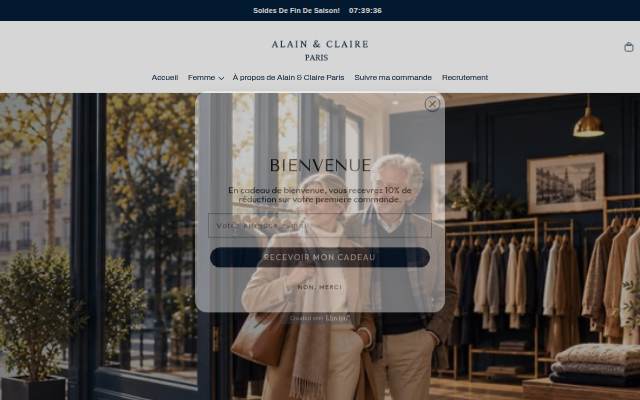 Alain &amp; Claire Paris storefront