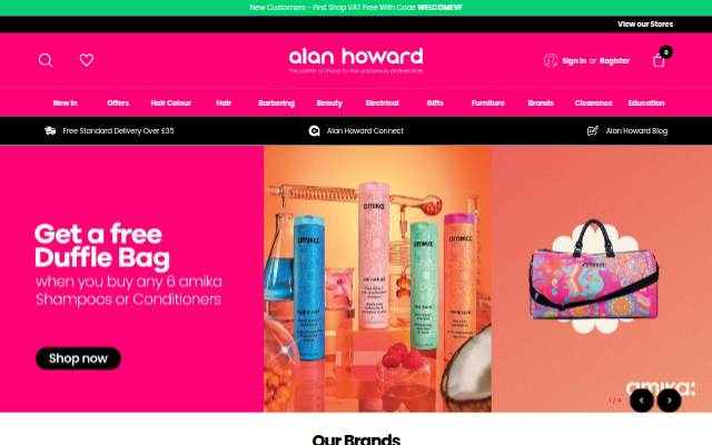 The partner of choice for hair and beauty professionals storefront