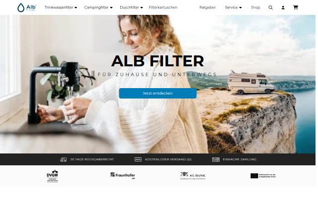 Startseite von Alb Filter